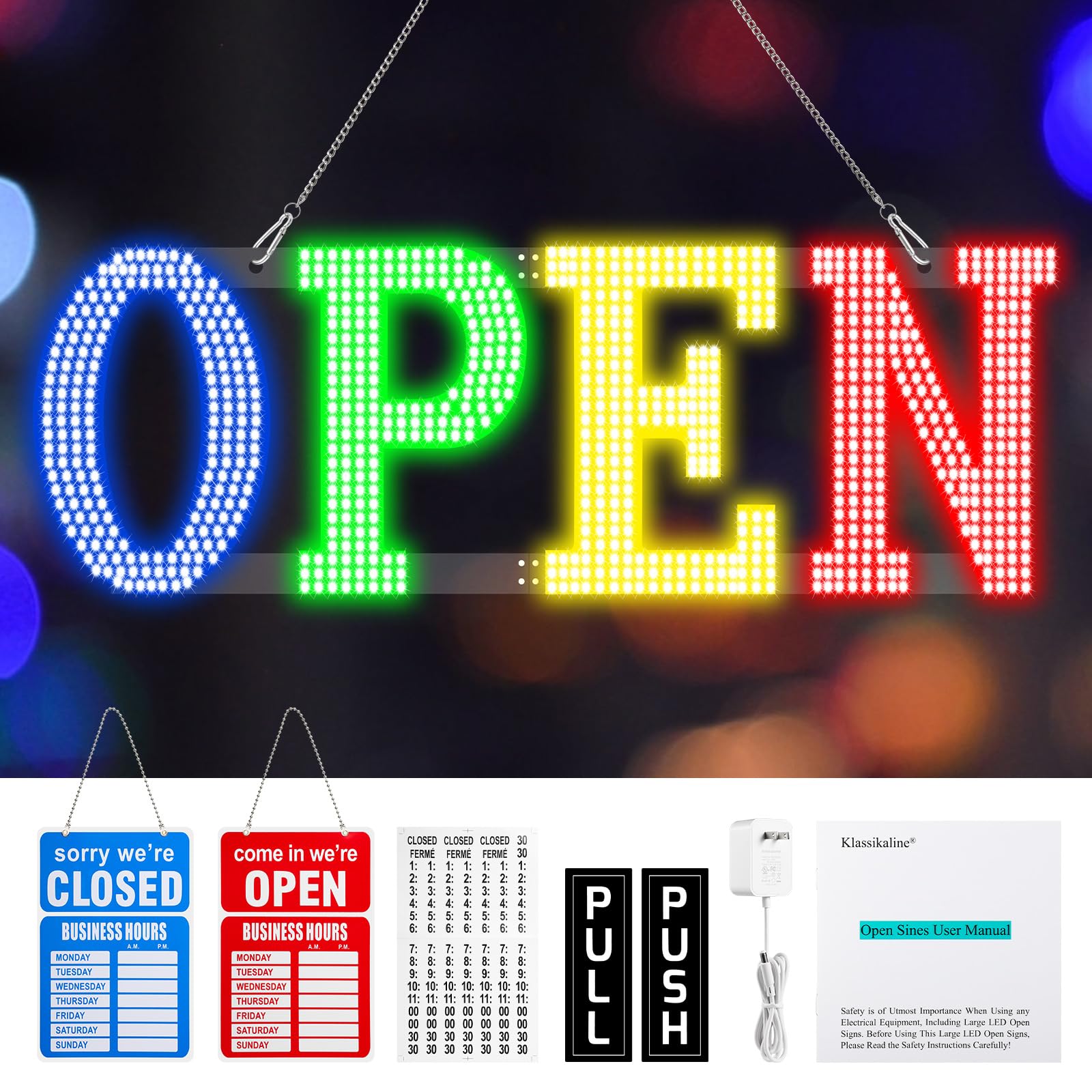 Amazon.com : Open Signs for Business, Klassikaline 40
